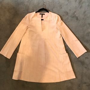 BCBG Blush Suede Short Swing Dress